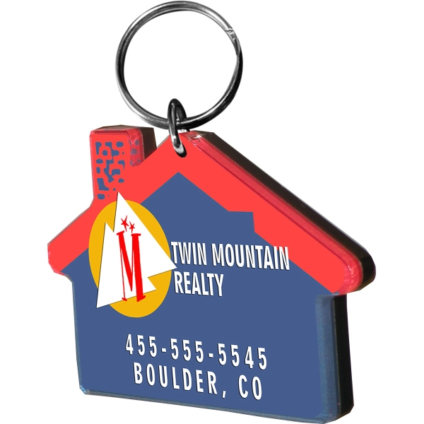 House Shaped Key Chains (4 Square Inches)